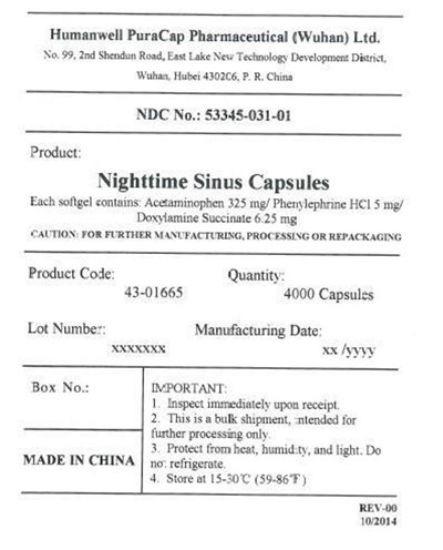 Nighttime Sinus Bulk Label